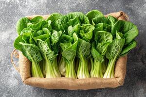 ai generiert bok Choy isoliert Küche Tabelle Fachmann Werbung Essen Fotografie foto