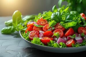 ai generiert Essen auf das Küche Tabelle zu Post auf Sozial Medien Fachmann Werbung Essen Fotografie foto