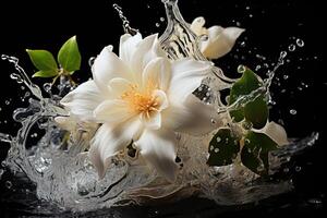 ai generiert Vanille Blume wächst im das wild. generiert durch künstlich Intelligenz foto