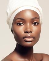ai generiert Haut Pflege Tipps im Süd Afrika zum Schönheit Blogger. foto