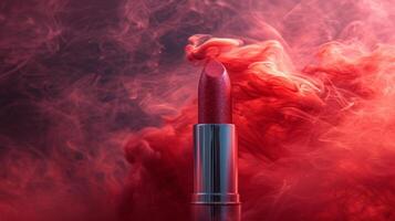 ai generiert schön Mode Hintergrund zum Lippenstift Werbung foto