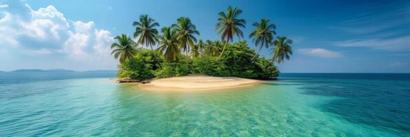 ai generiert schön Foto von ein tropisch Insel zum Hintergrund