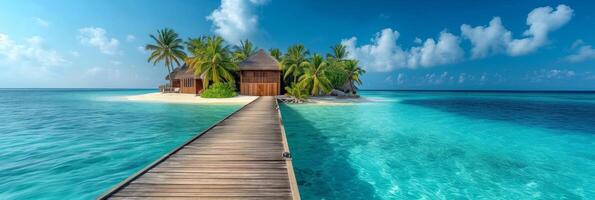 ai generiert schön Foto von das Malediven zum Hintergrund