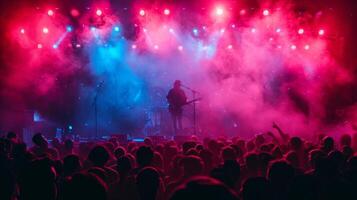 ai generiert schön Hintergrund zum Felsen Konzert Erweiterungen Werbung foto