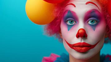 ai generiert schön Fotografie zum Clown Werbung. foto