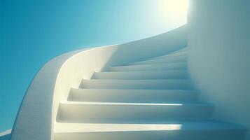 ai generiert ein abstrakt Treppe führen nach oben, symbolisieren persönlich und akademisch Wachstum foto