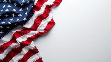 ai generiert minimalistisch Hintergrund Hervorheben das ikonisch Symbole von amerikanisch Patriotismus zum Unabhängigkeit Tag foto
