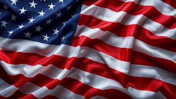 ai generiert einfach und raffiniert Foto porträtieren das amerikanisch Flagge wie ein zeitlos Symbol von Freiheit