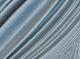sauber Mode gewebte schön Sanft Stoff abstrakt glatt Kurve gestalten dekorativ Textil- metallisch Blau hintergrund.jpg foto