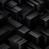 ai generiert dunkel schwarz geometrisch Gitter Hintergrund modern dunkel abstrakt Textur nahtlos Muster foto