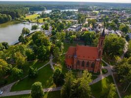 Antenne Panorama- Aussicht von litauisch Resort druskininkai foto