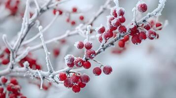 ai generiert ein Bündel von Beeren Das sind auf ein Baum foto