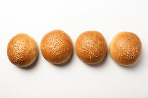 ai generiert Brötchen Brot Nahansicht foto