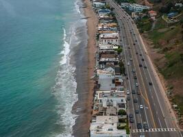 Malibu Strand Antenne Aussicht im Kalifornien in der Nähe von los Engel, USA. foto