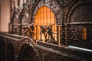 Metall Schloss Modell- im Venedig, Italien aufwendig detailliert handgemacht Dekor zum Zuhause oder Büro Dekor foto