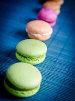 bunte französische Macarons foto