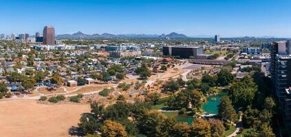 Phönix Stadt Innenstadt Horizont Stadtbild von Arizona im USA. foto