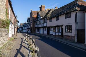 Steyning, Westen Sussex, Vereinigtes Königreich - - Januar 10. Aussicht von Gebäude im Steyning, Westen sussex auf Januar 10, 2024 foto