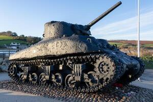 Start Bucht, devon, Vereinigtes Königreich - - Januar 15. alt Sherman Panzer beim Start Bucht, Devon auf Januar 15, 2024 foto