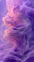 ai generiert lila Dunst luftig Stoff und Rauch Eleganz foto