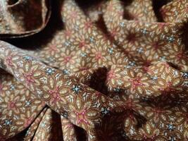 das Muster auf traditionell Batik, präsentieren visuell und philosophisch foto