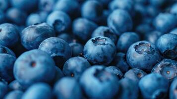 ai generiert schön organisch Hintergrund gemacht von frisch gepflückt Blaubeeren foto