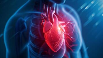 ai generiert Herz Krankheit Bewusstsein ein visuell Erkundung von kardiovaskulär Gesundheit foto