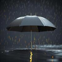 ai generiert Regenschirm bietet Schutz von Regen im trostlos Wetter Bedingungen zum Sozial Medien Post Größe foto