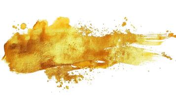 ai generiert Gold Aquarell Textur Farbe beflecken leuchtenden Bürste Schlaganfall zum Sie tolle Design Projekt foto