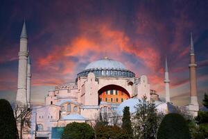 ein Aussicht von das Hagia Sophia im Istanbul foto