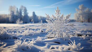 ai generiert Winter eisig Schönheit Decken Natur gefroren Feier generiert durch ai foto