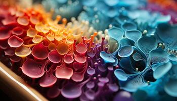 ai generiert abstrakt multi farbig Muster von beschwingt unter Wasser Biologie generiert durch ai foto