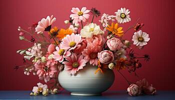 ai generiert Blume Vase Dekoration, Natur Schönheit im Illustration generiert durch ai foto