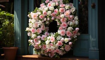 ai generiert Blume Strauß, frisch Rosa Blüten, Schönheit im Natur generiert durch ai foto