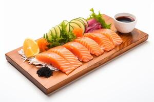 ai generiert Sashimi Essen Clip Art foto