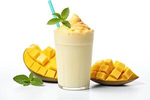 ai generiert Mango Milchshake Clip Art foto