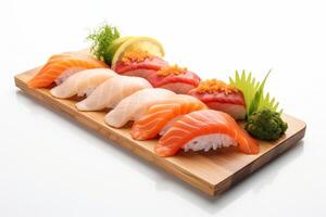 ai generiert Sashimi Essen Clip Art foto