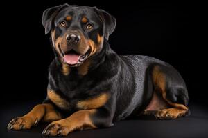 ai generiert Rottweiler Hund Clip Art foto