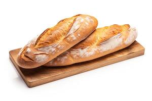 ai generiert Französisch Brot schließen oben foto