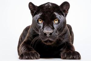 ai generiert schwarz Panther Clip Art foto