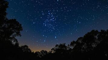 ai generiert Nacht sternenklar Himmel mit das Konstellation Widder deutlich sichtbar foto