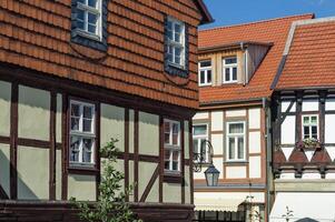 wernigerode, Deutschland - - 2015, Fachwerk Häuser, wernigerode, Harz, Sachsen anhalt, Deutschland foto