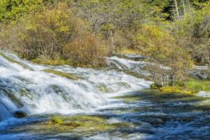 Perle Schwarm Wasserfall, jiuzhaigou National Park, Sichuan Provinz, China, UNESCO Welt Erbe Seite? ˅ foto