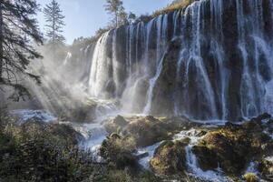 nuorilang Wasserfall, jiuzhaigou National Park, Sichuan Provinz, China, UNESCO Welt Erbe Seite? ˅ foto