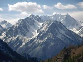 ai generiert schön Berge Landschaft foto