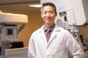 ai generiert ein Mammologe hilft Kampf Krebs foto