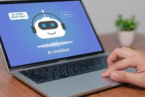 Chatbot Software Anwendung zum nahtlos Kommunikation und Kunde Unterstützung ai Automatisierung und Innovation foto