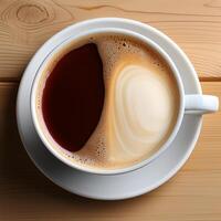 ai generiert ein Tasse von Cappuccino isoliert auf Weiß Hintergrund foto