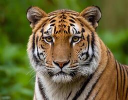 ai generiert Tiger im Dschungel. Tierwelt. foto