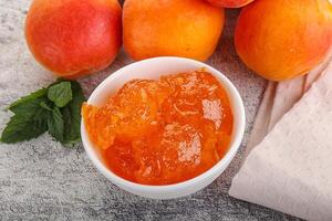 Süss Aprikose Marmelade hausgemacht Dessert foto